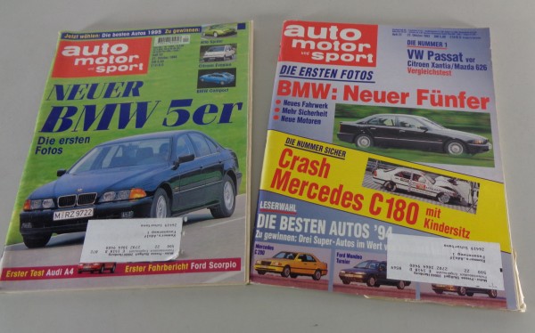 Literatur-Konvolut Auto Motor und Sport / Rallye Racing BMW 5er E39 von 1993/94