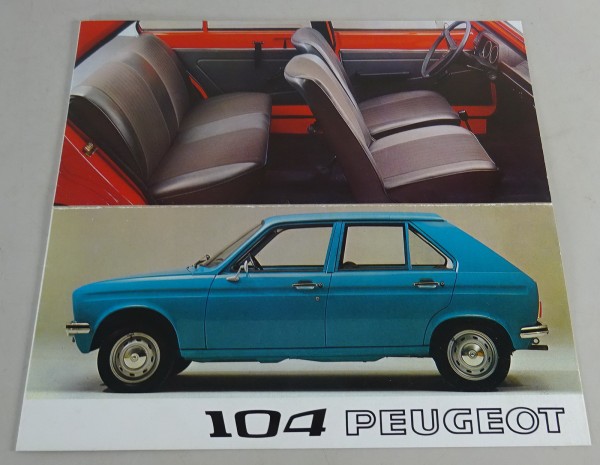 Prospekt / Broschüre Peugeot 104 Stand 07/1972