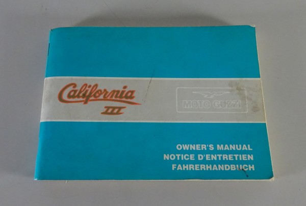 Betriebsanleitung / Handbuch Moto Guzzi California III Stand 01/1992