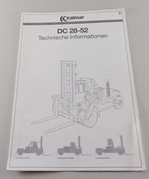 Prospekt Kalmar LMV Gabelstapler DC 28 - 52 von 1990