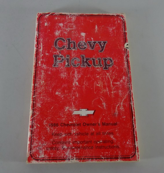 Owner´s Manual / Handbook Chevrolet C- / K-Serie Pickup Stand 1986