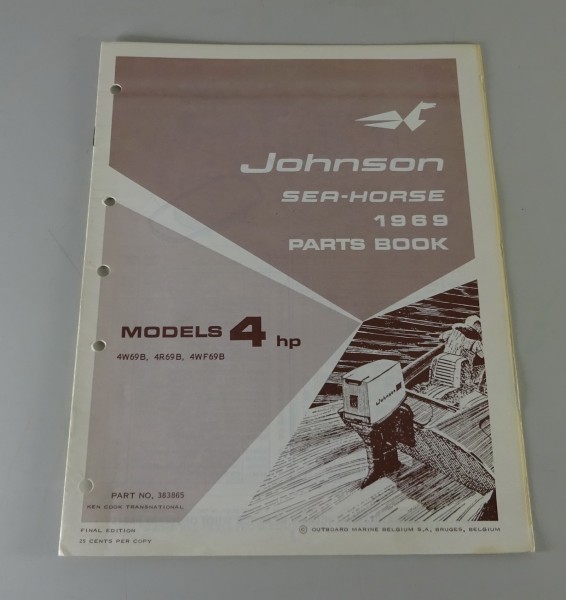 Teilekatalog OMC Johnson Outboards 4 PS Models von 1969