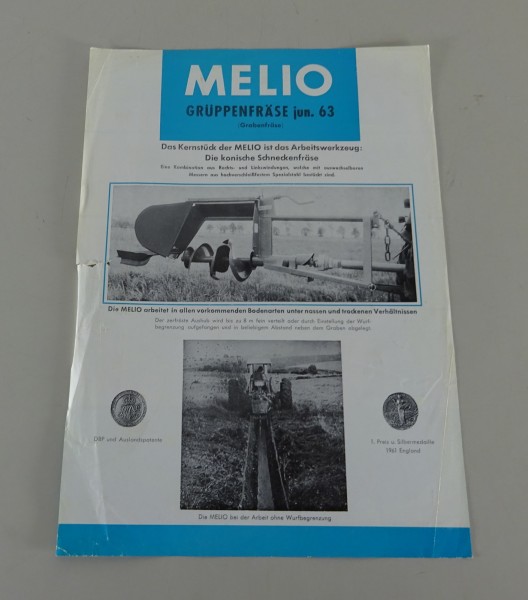 Prospekt / Broschüre Melio Grüppenfräse Stand 1963