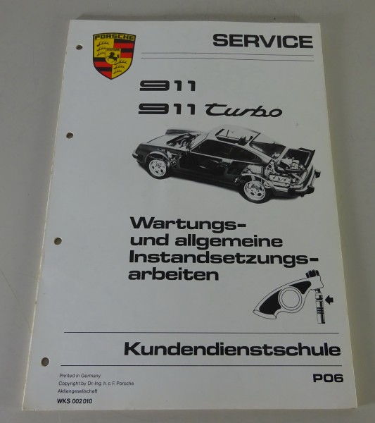 Wartungshandbuch Porsche 911 Carrera / 911 Turbo (930) G-Modell Stand 12/1986