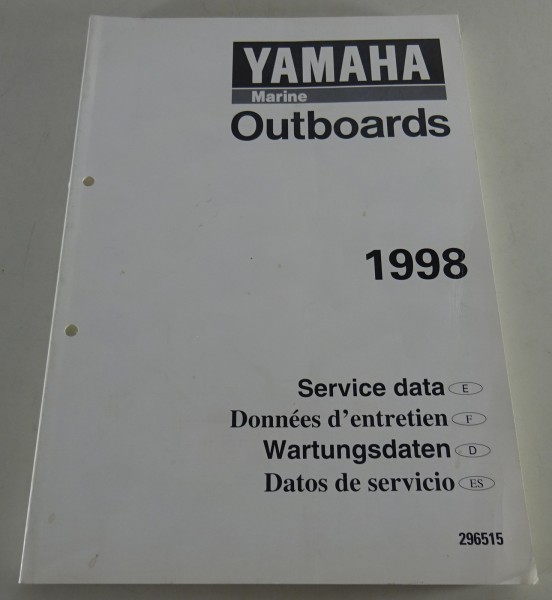 Werkstatthandbuch / Wartungsdaten Yamaha Außenbordmotoren Modeljahr 1998