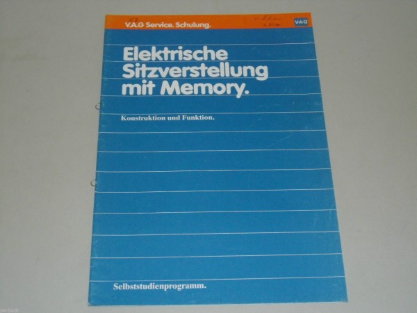 SSP 53 Audi Selbststudienprogramm Service Schulung elektrische Sitzverstellung