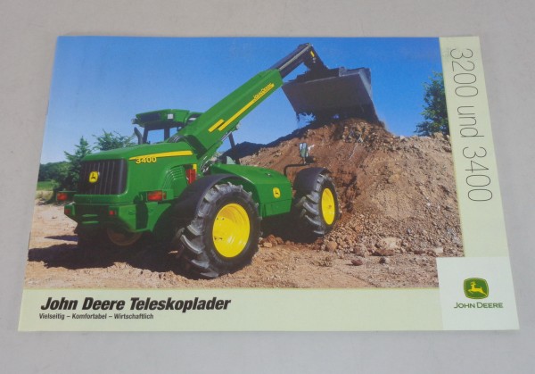 Prospekt / Broschüre John Deere Teleskoplader 3200 / 3400 von 07/2001