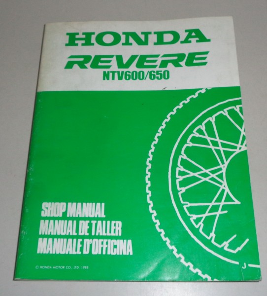 Werkstatthandbuch / Workshop Manual Honda NTV 600 / 650 Revere Typ RC 33 v. 1988