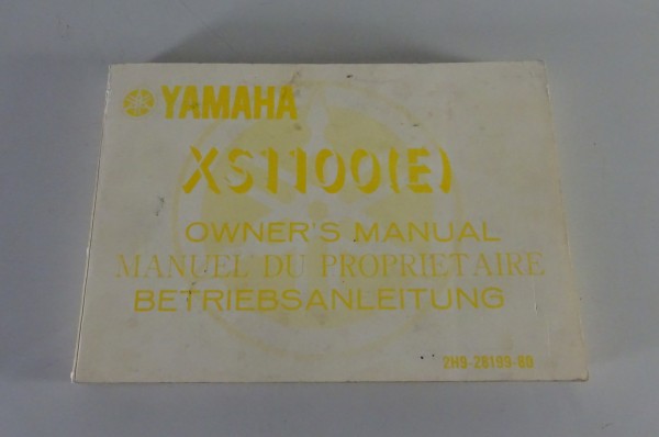 Betriebsanleitung / Handbuch Yamaha XS 1100 (E) Stand 01/1978