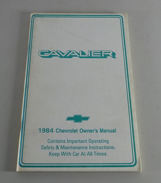 Owner´s Manual / Handbook Chevrolet Cavalier Stand 1984