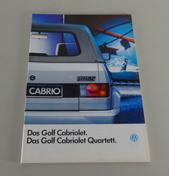 Prospekt / Broschüre VW Golf 1 / I Cabriolet + Quartett Stand 01/1993