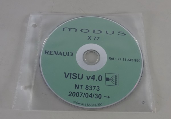 Schaltpläne auf CD Renault Modus X77 - Stand 04/2007 Modelljahr 2007