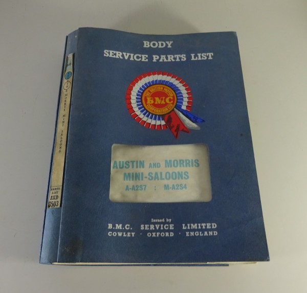 Teilekatalog / Spare Parts List BMC Austin / Morris Mini Saloon Body from 1968