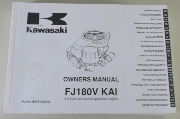 Betriebsanleitung / Handbuch | Kawasaki Benzinmotor FJ180V KAI | Stand 07/2012