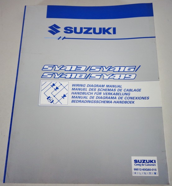 Werkstatthandbuch Elektrik / Schaltpläne Suzuki Baleno SY413/416/418/419 09/2000