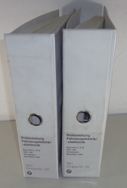 Werkstatthandbuch Elektrik / Schaltpläne BMW 5er E34 incl. M5 Modelljahr 1994