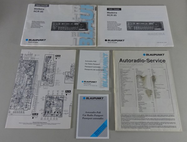 Betriebsanleitung + Einbauanleitung Blaupunkt Autoradio Madeira RCR 85 von 1995