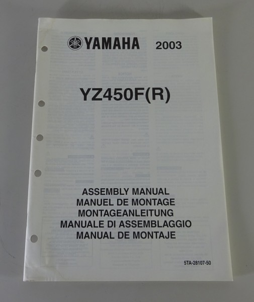 Montageanleitung / Assembly Manual Yamaha YZ 450 F (R) von 2003