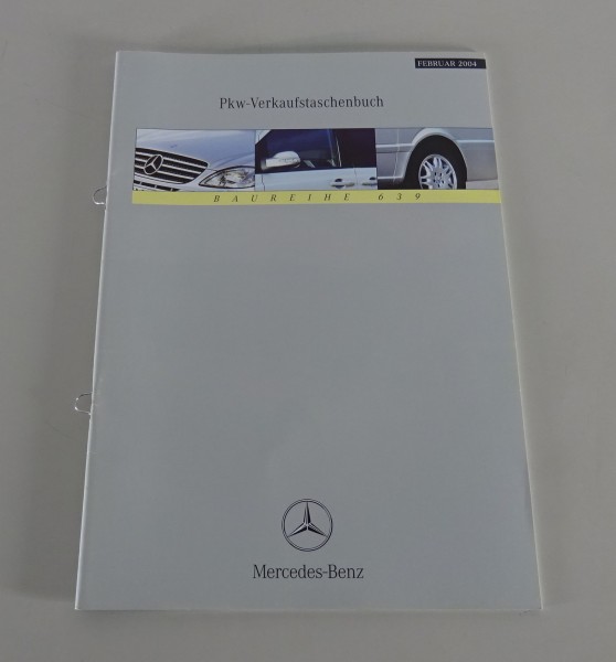 Verkaufstaschenbuch Mercedes-Benz Viano W639 Stand 02/2004