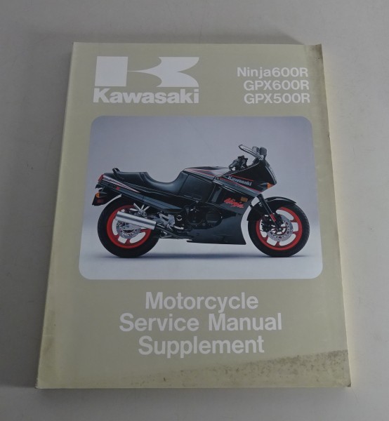 Workshop Manual Supplement Kawasaki Ninja 600 R / GPX 500 R / 600 R from 1991