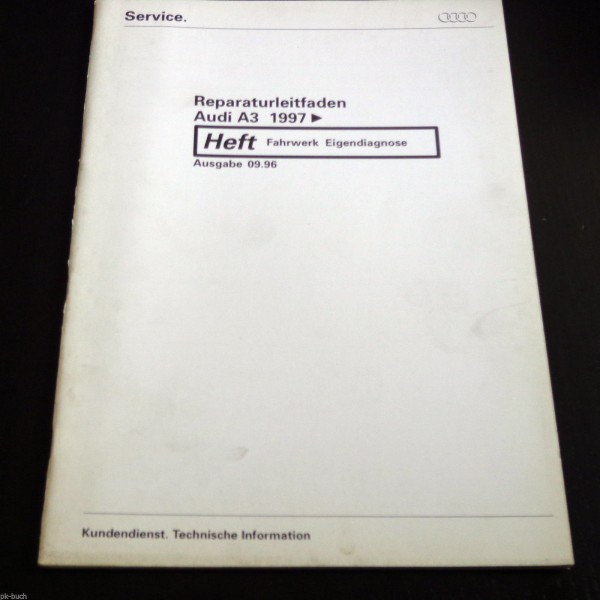 Werkstatthandbuch Audi A 3 / A3 Fahrwerk Eigendiagnose ab 1997