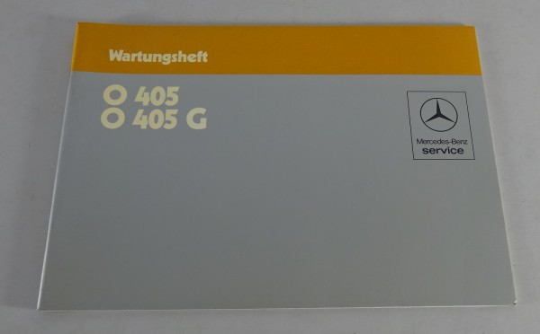 Scheckheft / Wartungsheft blanko Mercedes Benz Bus O 405 / 405 G von 09/1985