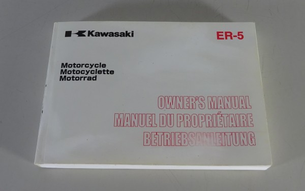 Betriebsanleitung / Handbuch Kawasaki ER-5 Twister Typ ER 500 - C1 / D1 von 2000