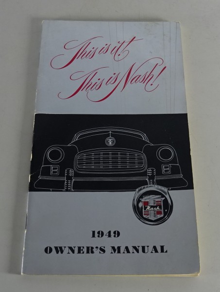 Owner´s Manual / Handbook Nash 600 & Ambassador Stand 1949