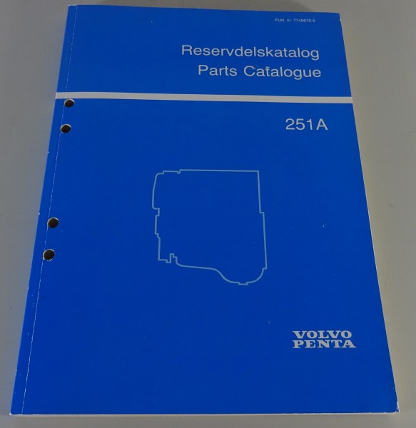 Parts Catalog / Reservdelskatalog Volvo Penta Engine 251A Englisch Stand 1991
