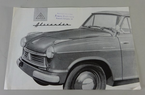 Prospekt / Broschüre Lloyd Alexander Stand 09/1959 - original