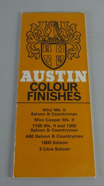 Farbmuster Austin Mini / Cooper Mk II / 1100 Mk II / 1800 / 3 Litre Saloon / A60
