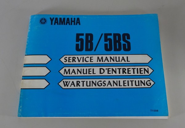 Werkstatthandbuch Yamaha Außenborder 5B / 5BS Stand 07/1979