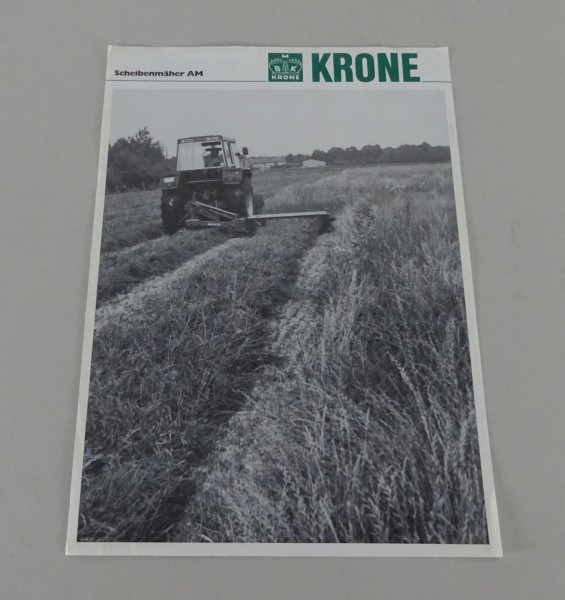 Prospektblatt / Broschüre Krone Scheibenmäher AM 200 / 240