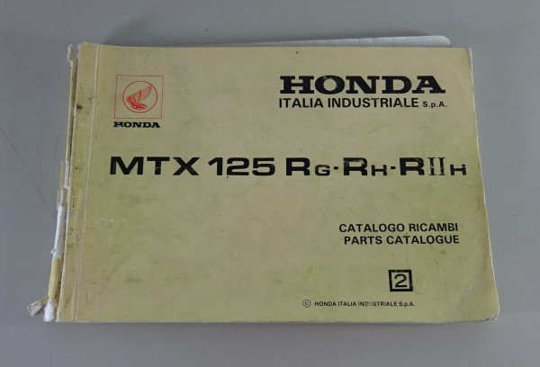 Teilekatalog / Parts List Honda Italia MTX 125 RG-RH-RIIH ca. 80er Ital. + Engl.