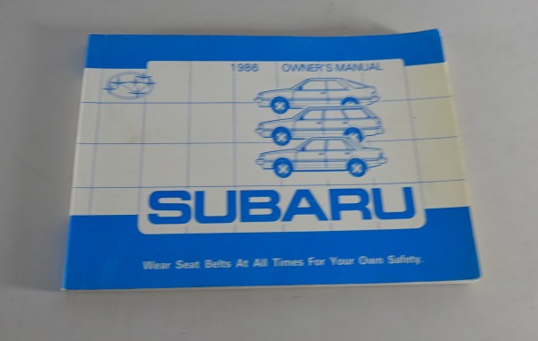 Betriebsanleitung / Handbuch Subaru L-Serie 1800 Leone Stand 1986