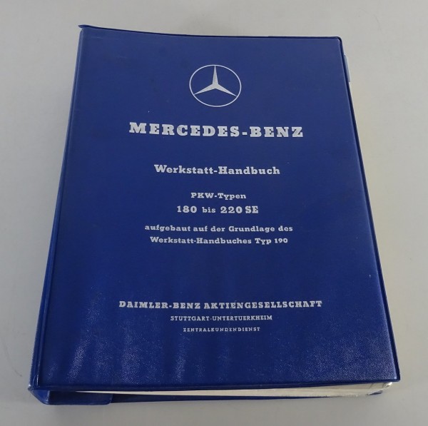 Werkstatthandbuch Mercedes Benz Ponton W120 W121 R121 190 SL W180 W105 W128 220