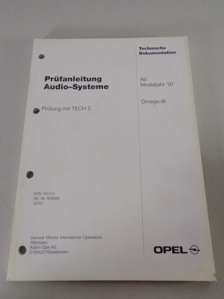 Werkstatthandbuch Prüfanleitung Opel Omega B Audio-System ab Modelljahr 1997