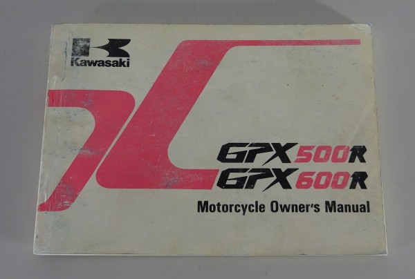 Owner's Manual / Handbook Kawasaki GPZ 500 R-B1 / GPZ 600 R-C1 from 01/1988