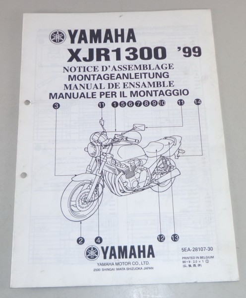 Montageanleitung / Set Up Manual Yamaha XJR 1300 Stand 1999
