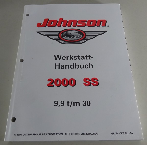 Werkstatthandbuch Johnson Bootsmotoren 2000 SS | 9,9 t/m 30 Stand 05/1997