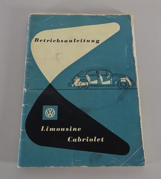 Betriebsanleitung / Handbuch VW Käfer inkl. Cabriolet "Ovali" Stand 05/1953