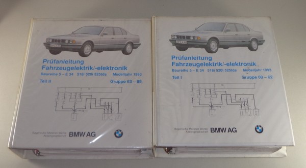 Werkstatthandbuch Elektrik / Schaltpläne BMW 5er E34 Modelljahr 1993