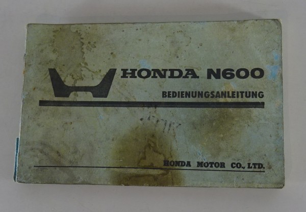 Betriebsanleitung / Handbuch Honda N 600 von 1968