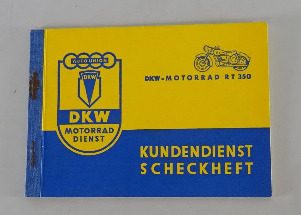Scheckheft DKW RT 350 blanko und ohne Einträge
