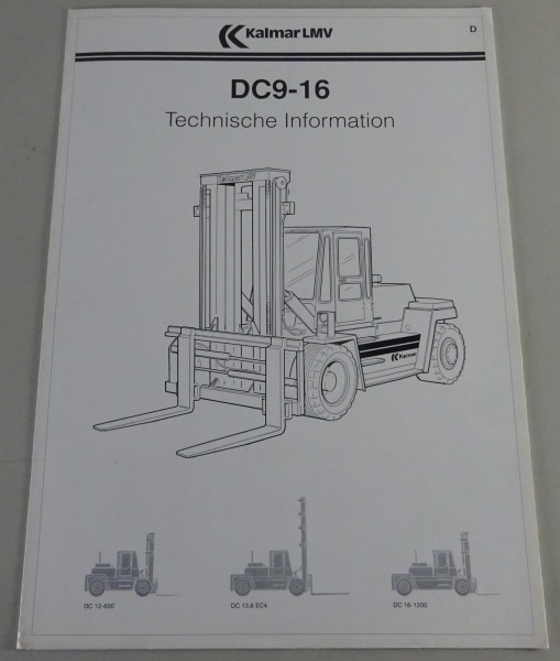 Technisches Informationen Kalmar DC 12-600 / 13,6 EC4 / DC 16-1200 Stand 02/1992