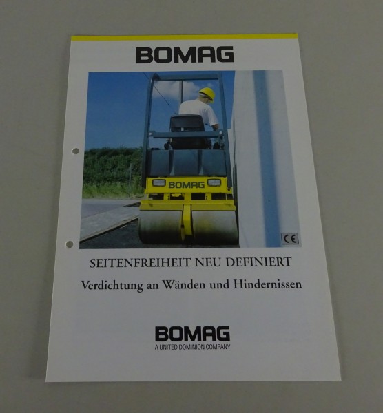 Prospekt / Broschüre Bomag Verdichtung an Wänden und Hindernissen Stand 07/1997