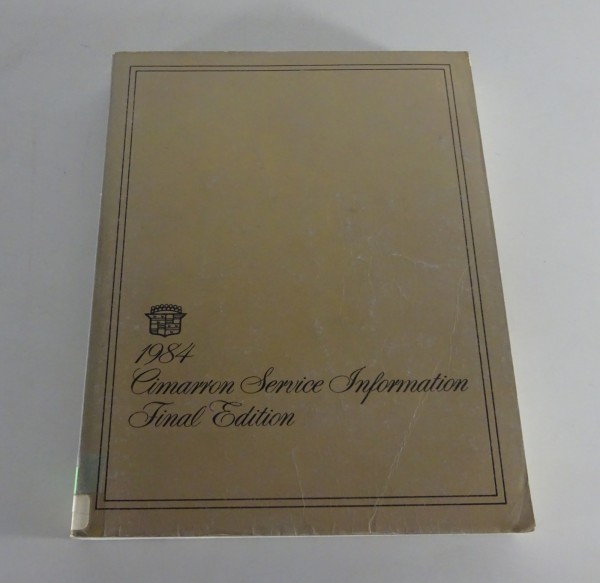 Workshop Manual / Service Manual Cadillac Cimarron from 1984