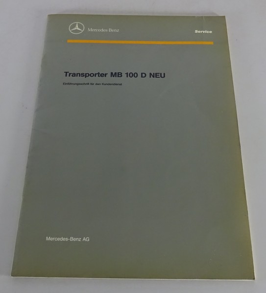 Werkstatthandbuch Mercedes Benz Transporter MB 100D 100 D NEU 2. Serie ab 1991