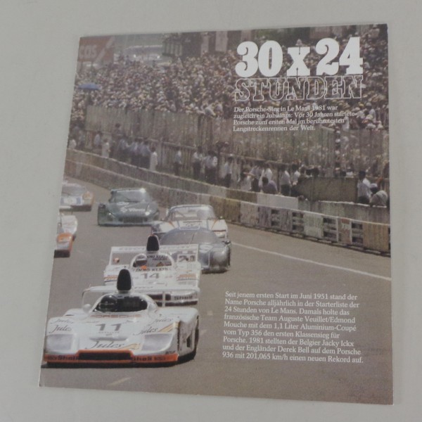 Prospekt Porsche 936 24h - Rennen Le Mans 1981