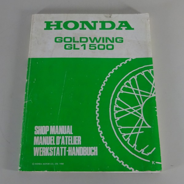 Werkstatthandbuch Ergänzung Workshop Manual Supplement Honda GL 1500 Stand 1988